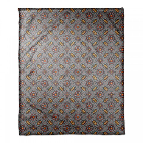Mandala Pattern in Red 50x60 Coral Fleece Blanket
