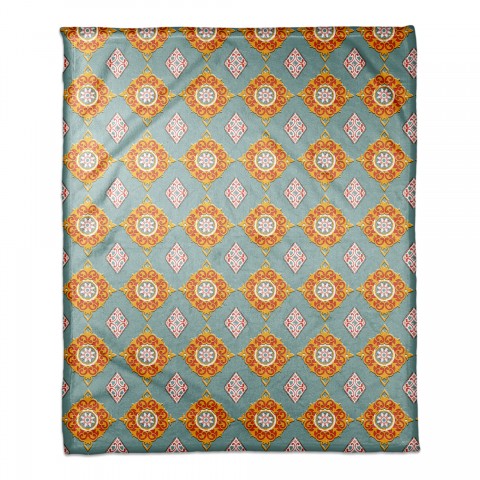 Imperial Pattern in Blue 50x60 Coral Fleece Blanket