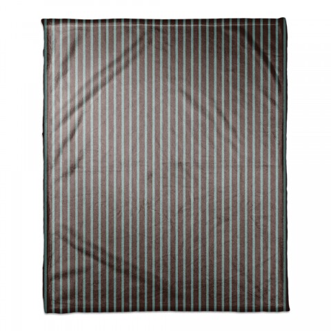 Brown Stripes 50x60 Coral Fleece Blanket