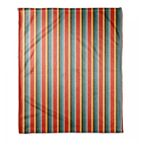 Stripes in Red 50x60 Coral Fleece Blanket