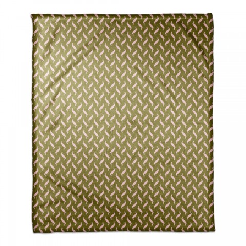 Gold Zig Zag Pattern 50x60 Coral Fleece Blanket