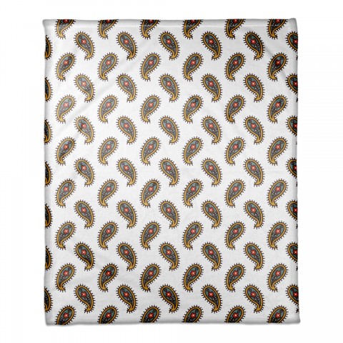 Paisley Pattern 50x60 Coral Fleece Blanket