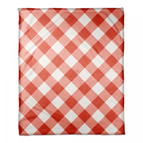 Red Plaid 50x60 Coral Fleece Blanket