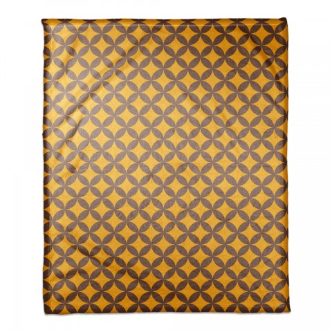 Yellow Diamond Pattern 50x60 Coral Fleece Blanket