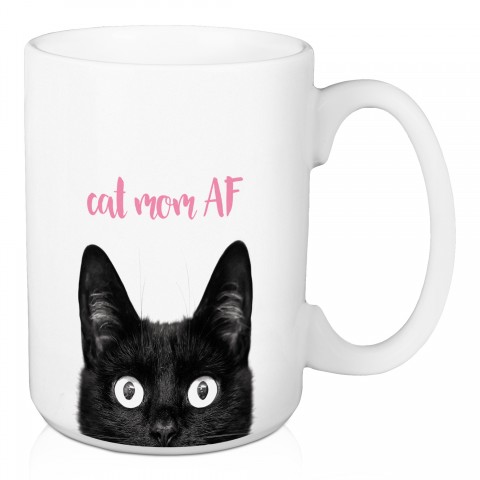 Cat Mom AF 15 oz Mug