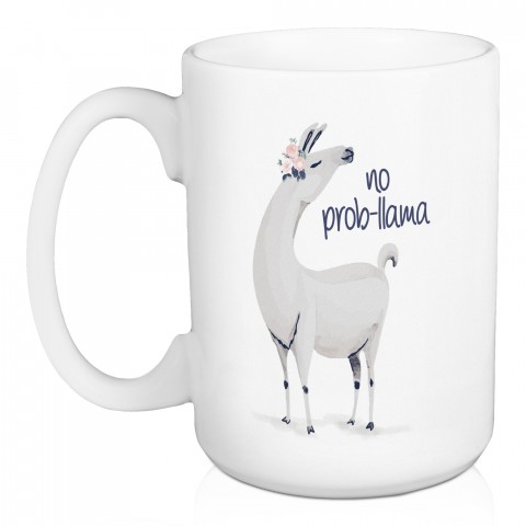 No Probllama 15 oz Mug