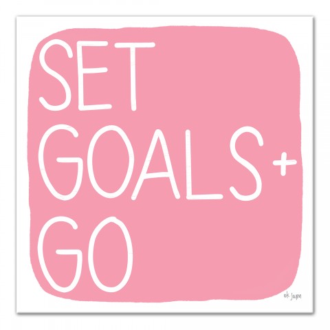 Set Goals + Go 16x16 Canvas Wall Art