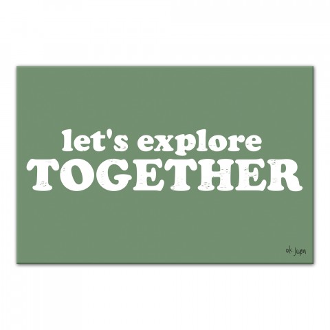 Let's Explore Together 12x18 Canvas Wall Art