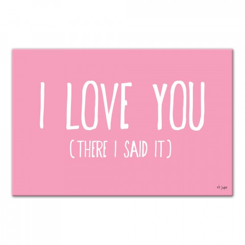 I Love You There I Said It Pink 12x18 Canvas Wall Art