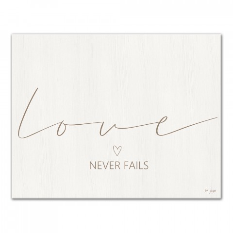 Love Never Fails 11x14 Canvas Wall Art