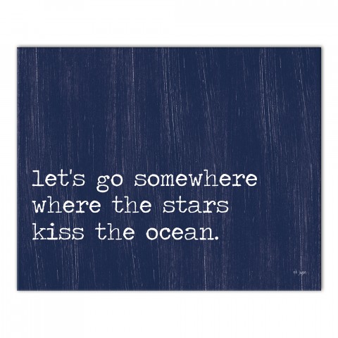 Let's Go Somewhere Where the Stars Kiss the Ocean 16x20 Canvas Wall Art