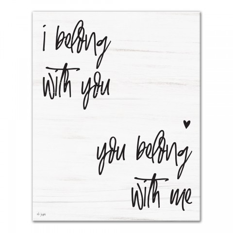 I Belong With You You Belong With Me 16x20 Canvas Wall Art