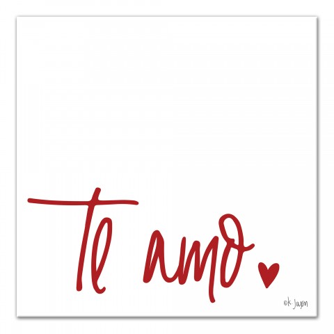 Te Amo 12x12 Canvas Wall Art