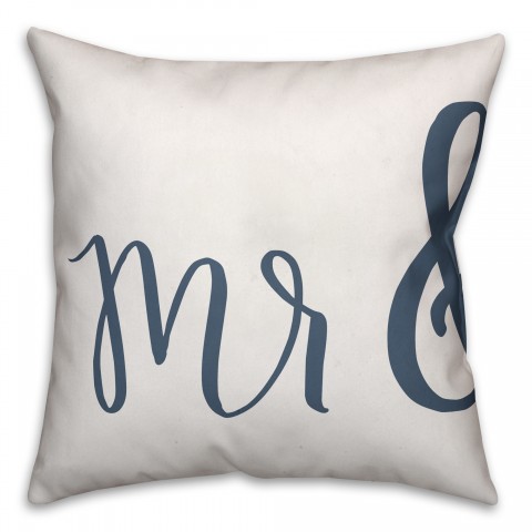 Mr & Mrs 16x16 Spun Poly Pillow