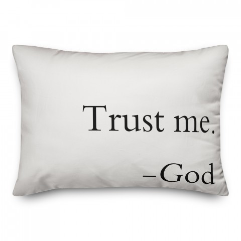 Trust Me -God Lumbar 14x20 Spun Poly Pillow