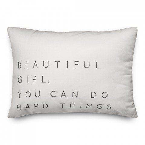 Beautiful Girl Lumbar 14x20 Spun Poly Pillow