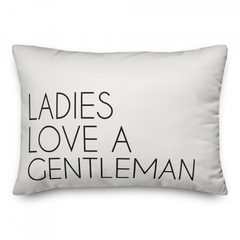 Ladies Love A Gentleman Lumbar 14x20 Spun Poly Pillow