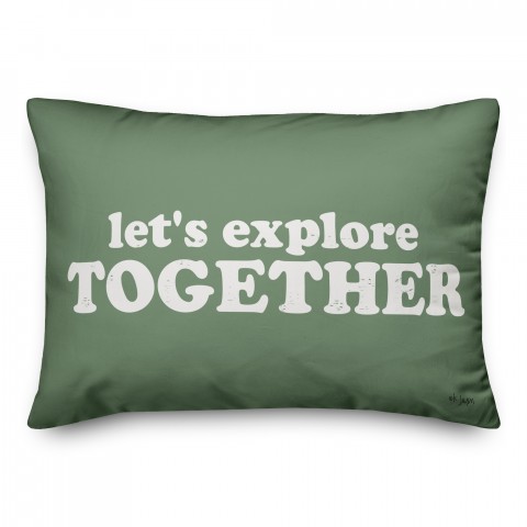 Let's Explore Together Lumbar 14x20 Spun Poly Pillow