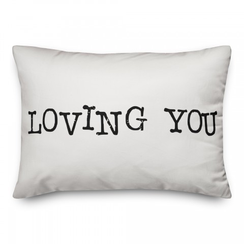 Loving You Lumbar 14x20 Spun Poly Pillow