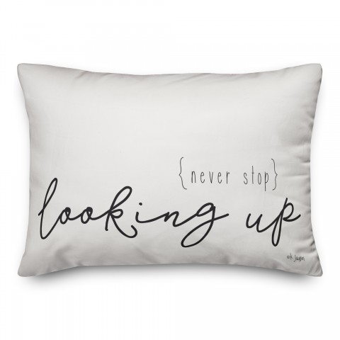 Never Stop Looking Up Lumbar 14x20 Spun Poly Pillow