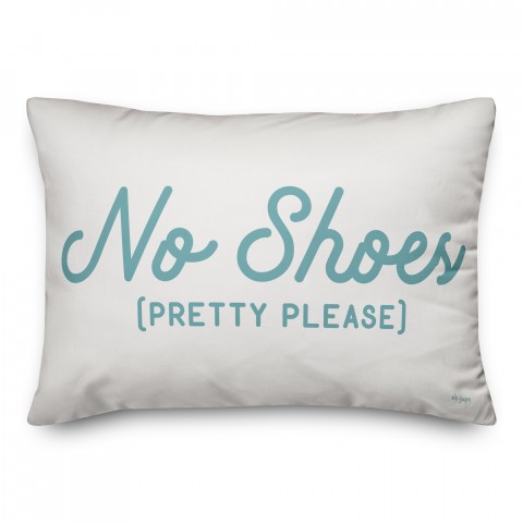 No Shoes Pretty Please Lumbar 14x20 Spun Poly Pillow