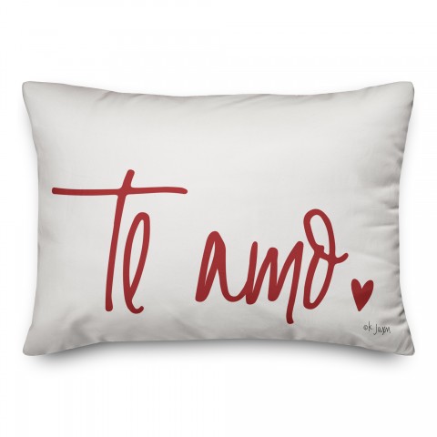Te Amo 14x20 Spun Poly Pillow