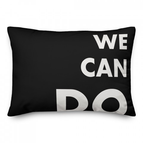 We Can Do Hard Things Lumbar 14x20 Spun Poly Pillow