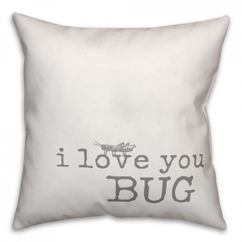 I Love You Bug 16x16 Spun Poly Pillow