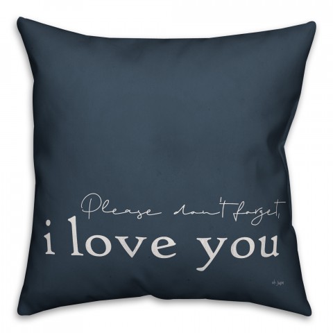 Please Don't Forget I Love You 16x16 Spun Poly Pillow