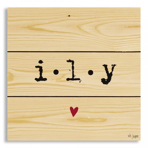 ILY Heart 10.5x10.5 Pallet Wood Art