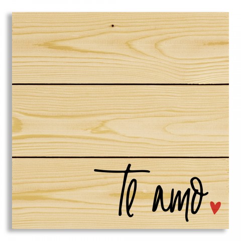 The Amo Red Heart 10.5x10.5 Pallet Wood Art