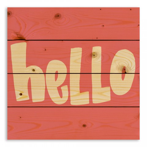Hello 14x14 Pallet Wood Art