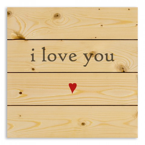 I Love You Red Heart 14x14 Pallet Wood Art