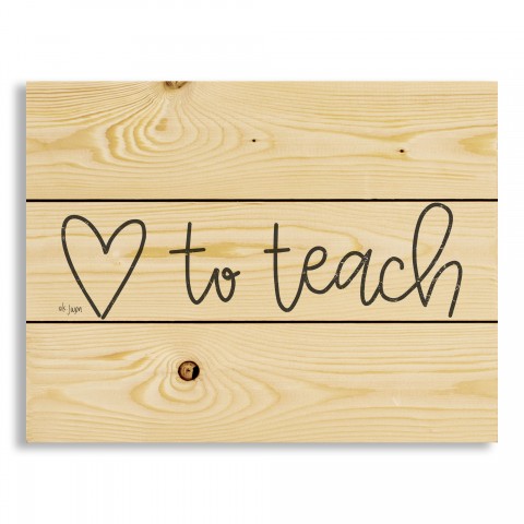 Love To Teach 14x10.5 Pallet Wood Art