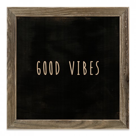 Good Vibes 12x12 Framed Pallet Wood Art