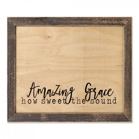 Amazing Grace How Sweet The Sound 14x11 Framed Pallet Wood Art