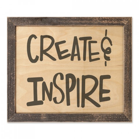 Create & Inspire 14x11 Framed Pallet Wood Art