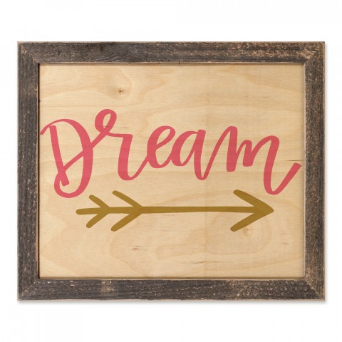 Dream Arrow 14x11 Framed Pallet Wood Art