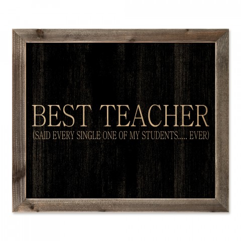 Best Teacher 14x11 Framed Pallet Wood Art