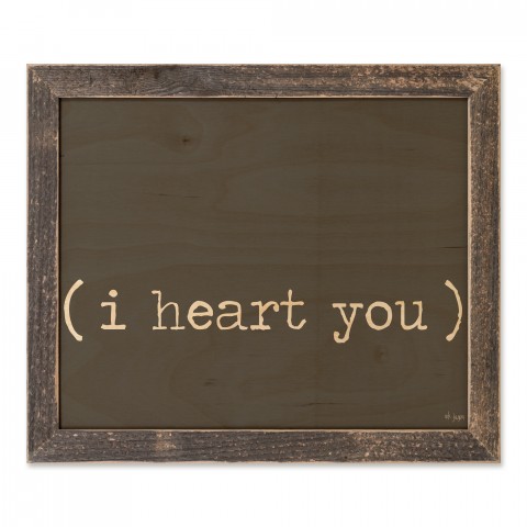 I Heart You 14x11 Framed Pallet Wood Art