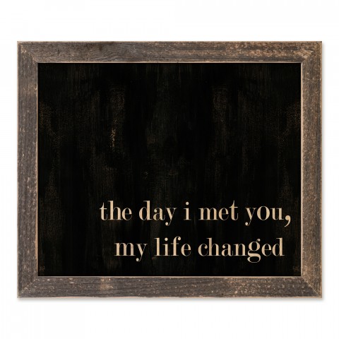 The Day I Met You, My Life Changed 14x11 Framed Pallet Wood Art