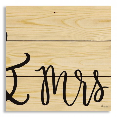 & Mrs 10.5x10.5 Pallet Wood Art