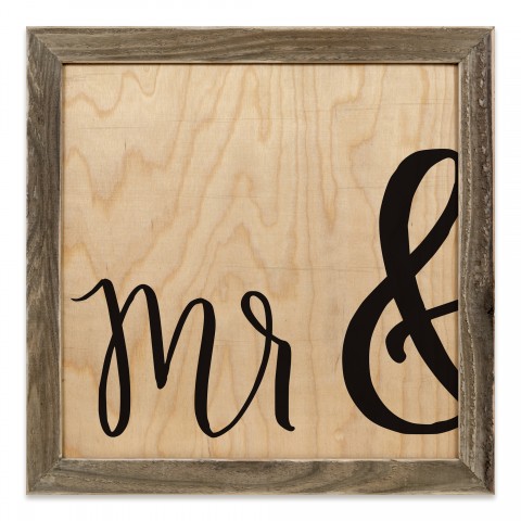 Mr & 12x12 Framed Pallet Wood Art