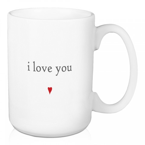 Jaxn Blvd I Love You Red Heart 15 oz Mug