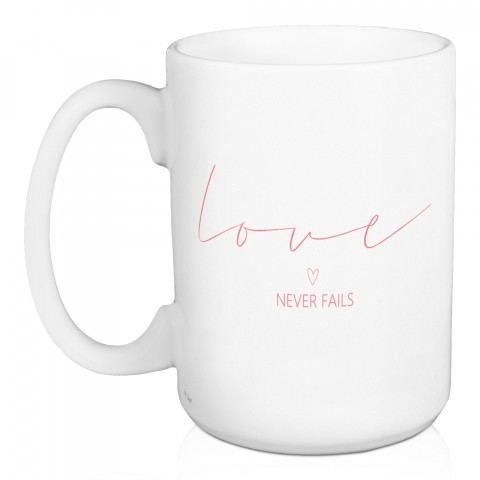 Jaxn Blvd Love Never Fails 15 oz Mug