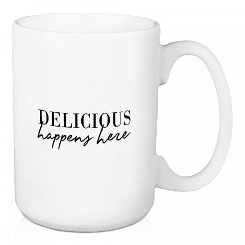 Jaxn Blvd Delicious Happens Here 15 oz Mug