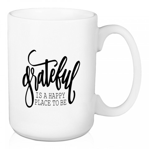 Jaxn Blvd Grateful Turns What We Have Into Enough Script 15 oz Mug