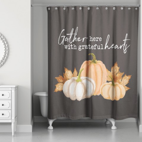 Gather Here 71x74 Shower Curtain
