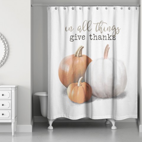 Give Thanks 71x74 Shower Curtain