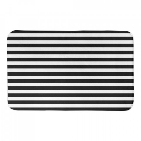 Black Stripes 34x21 Bath Mat